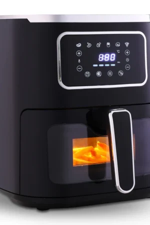 Platinum Plus Digital Air Fryer | 5L With Window & Light | French Fries, Tikkis, Grilled Veggies, Muffins