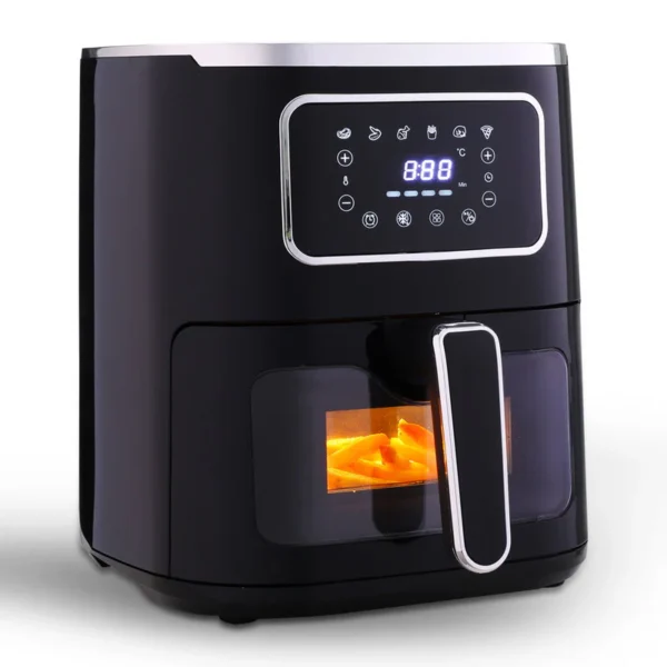 Platinum Plus Digital Air Fryer | 5L With Window & Light | French Fries, Tikkis, Grilled Veggies, Muffins