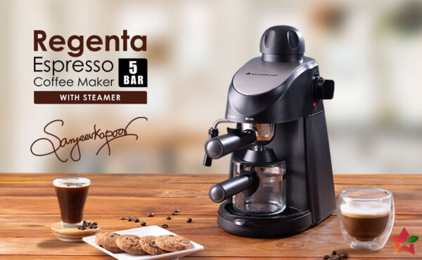Regenta Espresso Coffee Maker 5-bar Make Espressos, Cappuccinos & Lattes at Home