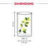 Borosil Vision Green Leaves Glass, Set of 6 - 295 ml - Image 5