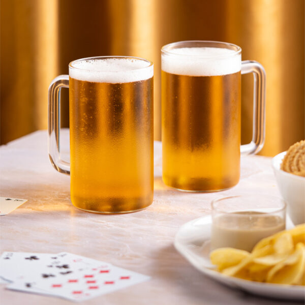Borosil Beer Mug, Set of 2 - 500ml