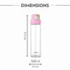 Neo Borosilicate Glass Bottle - Pink Lid - 1L - Image 10