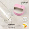 Neo Borosilicate Glass Bottle - Pink Lid - 1L - Image 7