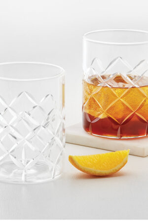 Borosil Crown Whiskey Glass, Set of 6 - 350 ml