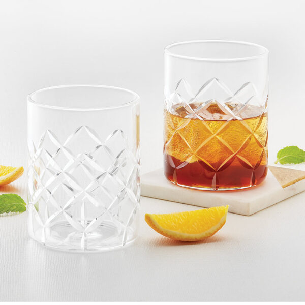 Borosil Crown Whiskey Glass, Set of 6 - 350 ml