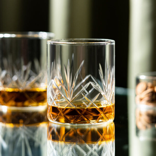 Borosil Krystalia Whiskey Glass, Set of 6 - 350 ml