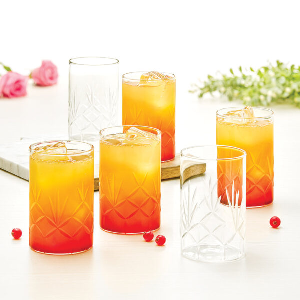 Borosil Meadow Glass, Set of 6 - 350 ml