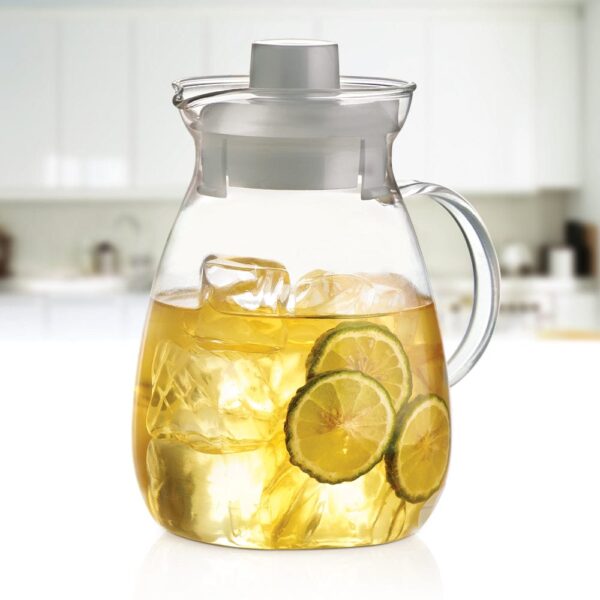 Borosil Vision Juice & Water Jug w plastic lid - 1.30L