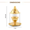 Borosil Akhand Diya, Brass Small - Image 2