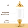 Borosil Akhand Diya, Brass Small - Image 3