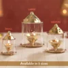 Borosil Akhand Diya, Brass-Large - Image 4