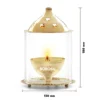 Borosil Akhand Diya, Brass-Large - Image 2