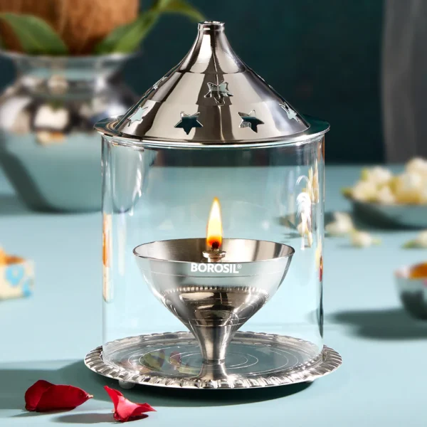 Borosil Akhand Diya, Nickel-Large