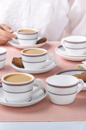 Larah By Borosil Starlight Cup n Saucer Set