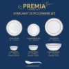 Larah By Borosil Starlight Dinner Set-29 pc - Image 4