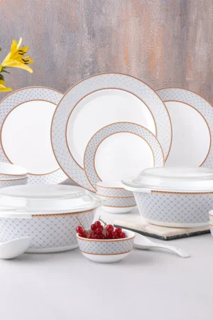 Larah By Borosil Kosmia Dinner Set-49 pc