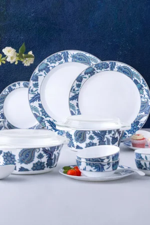 Larah By Borosil New Iris Dinner Set-51 pc