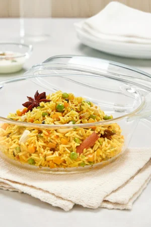 Borosil Round Casserole w Lid -1.5 L