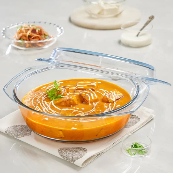 Borosil Round Casserole w Lid-2 L