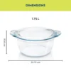Borosil Deep Round Casserole-1.75 L - Image 3