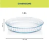 Borosil Fluted Baking Dish-1.2 L - Image 3