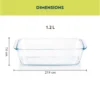 Borosil Loaf Baking Dish-1.2 L - Image 3