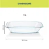 Borosil Deep Rectangular Dish-3 L - Image 3