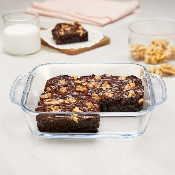 Borosil Square Baking Dish w handle-800 ml