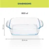 Borosil Square Baking Dish w handle - Image 2