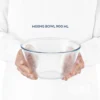 Borosil Mixing & Serving Bowl, White Lid 900 Ml - Image 3