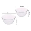 Borosil Mixing & Serving Bowl Set of 2(1.3 Ltr + 2.5 Ltr) - Image 3