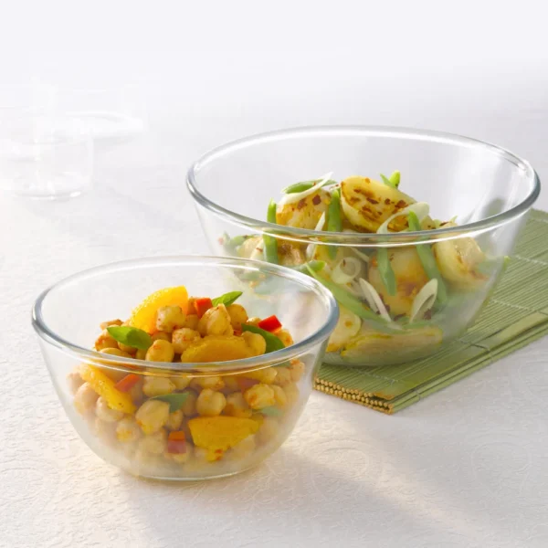 Borosil Mixing & Serving Bowl Set of 2(1.3 Ltr + 2.5 Ltr)
