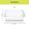 Borosil Square Baking Dish w handle - Image 2