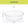 Borosil Round Dish-2 L - Image 2