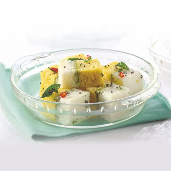 Borosil Eat-Off-Me Microwavable Plate-20 Cm dia
