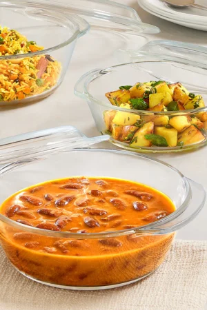 Borosil Round Casserole, Set of 2