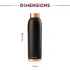 Borosil Eco Copper Bottle, Black - Image 2
