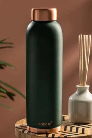 Borosil Eco Copper Bottle, Green