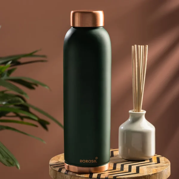 Borosil Eco Copper Bottle, Green