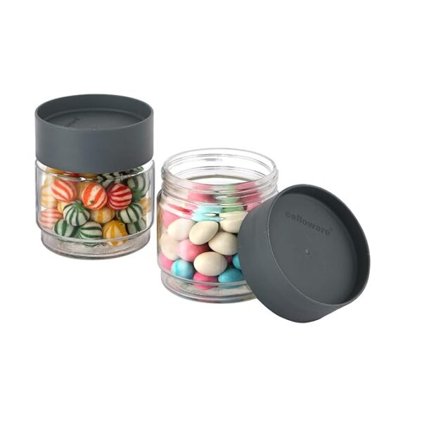 CELLO Modustack Glassy Storage Jar Set of 2, (500 ml x 2)