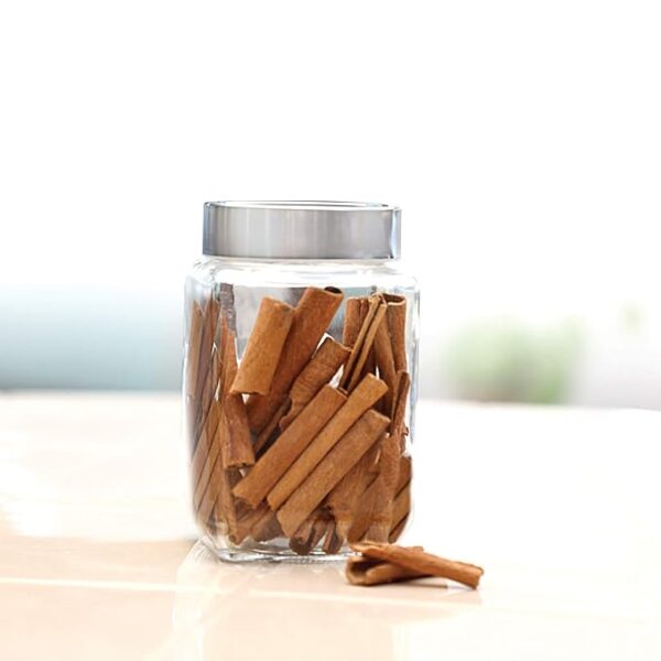 CELLO Qube Fresh Glass Storage Jar 800ml, Transparent