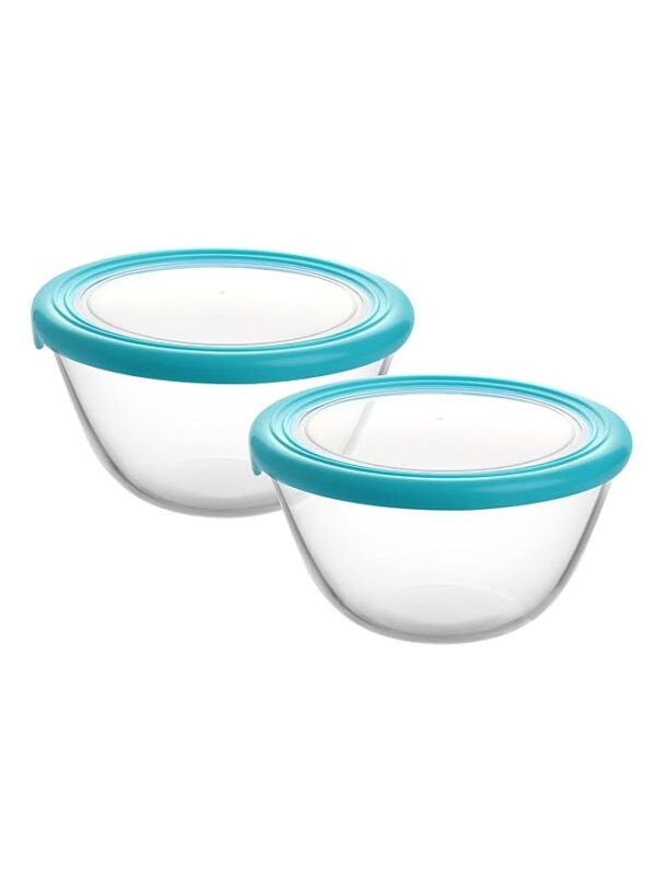 Ornella Toughened Glass Mixing Bowl | 500ml, Set of 2