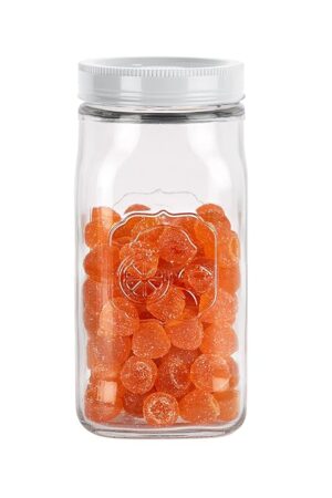 CELLO Classic Glass Storage Canister 1000ml, White