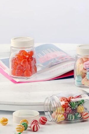 CELLO Classic Glass Storage Canister Set of 2, (600ml x 2), White