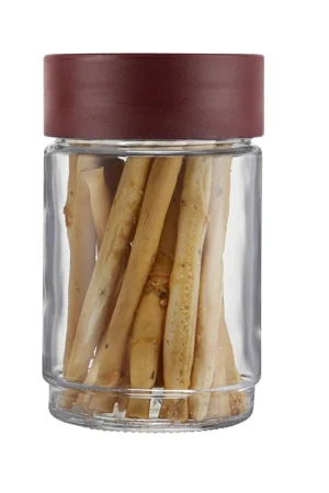Cello Modustack Glassy Storage Jar, Clear, 750ml, Maroon