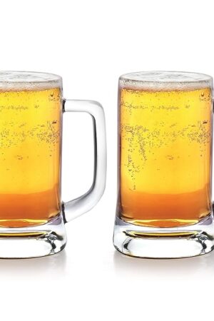 CELLO Stern Beer Glass Mug Set of 2, 350 ml | Beer Mugs Straight