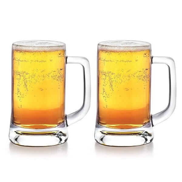 CELLO Stern Beer Glass Mug Set of 2, 350 ml | Beer Mugs Straight