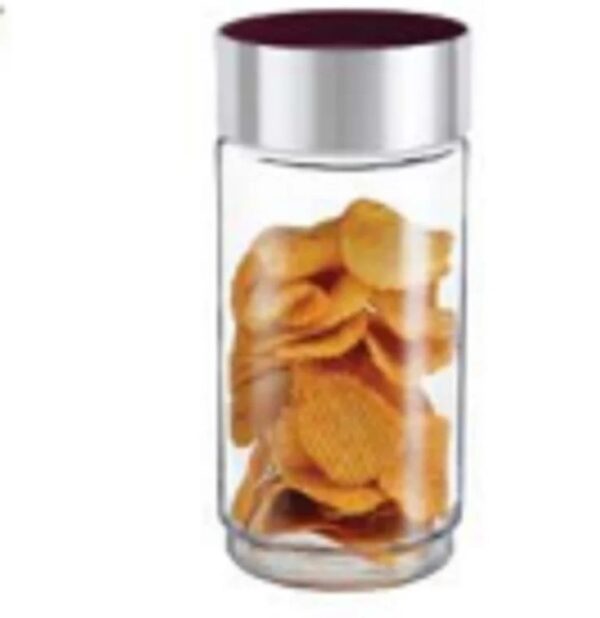 Cello Modustack Steelox glassy, For Dry Fruits Storage 1L