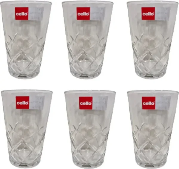 Cello (Pack of 6) Old Fashioned Tumblers Glass Set Water/Juice Glass  (230 ml, Glass, Clear)