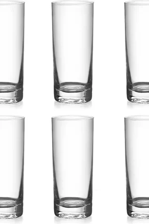 Cello (Pack of 6) Siena Glass Tumblers Glass Set Water/Juice Glass  (285 ml, Glass, Clear)